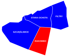 Rakowiec on ochota map